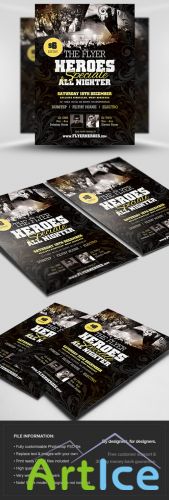 Heroes Special Party Flyer/Poster PSD Template