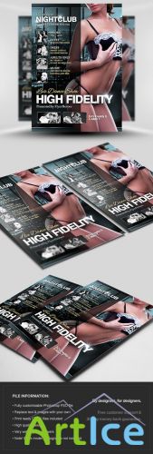 High Fidelity Flyer/Poster PSD Template