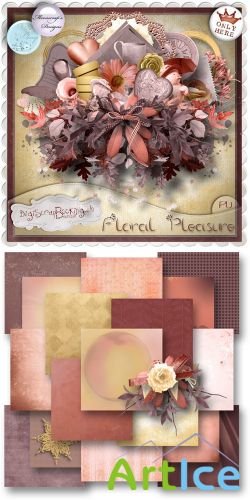 Scrap Set - Floral Pleasure PNG and JPG Files