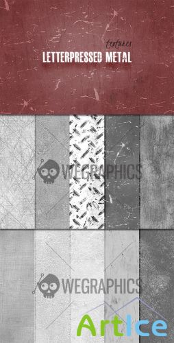 WeGraphics - Seamless Letterpress Metal Textures