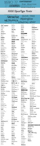 1000 Open Type Fonts