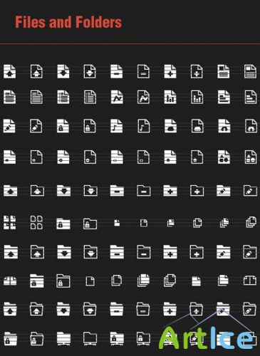 100 Files and Folders Vector Icons