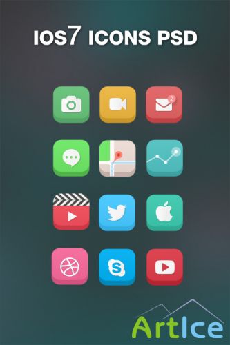 PSD Icons - iOS7