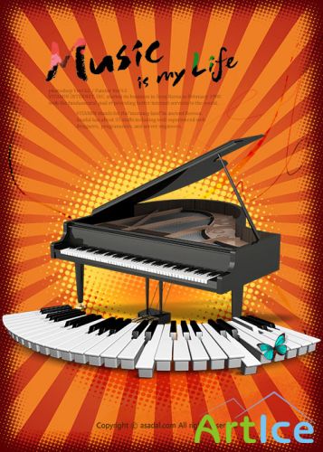 PSD Source - Music My Life 6 - Poster 2013