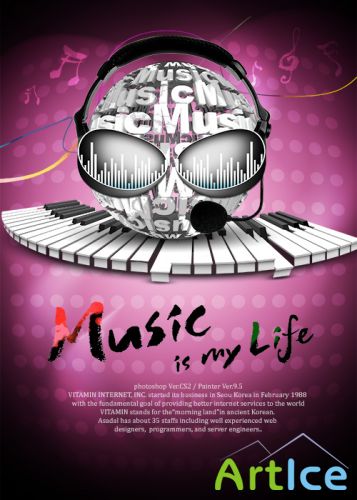 PSD Source - Music My Life 9 - Poster 2013