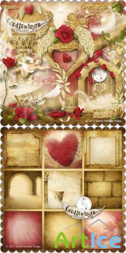 Scrap Set - Love and Light PNG and JPG Files