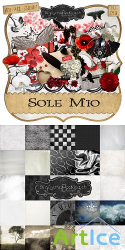 Scrap Set - Sole Mio PNG and JPG Files