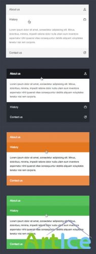 WeGraphics - CSS3 only accordion menu