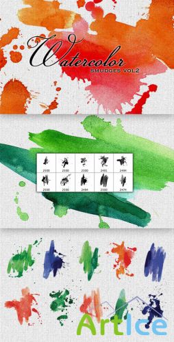 WeGraphics - Watercolor Smears Multi-Pack Vol 2