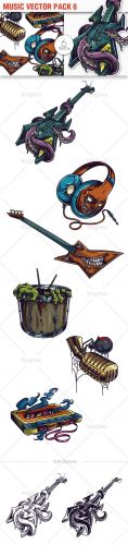 Music Photoshop Vector Pack 6