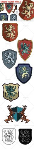 Crests Photoshop Vector Pack 3