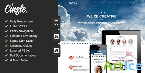 ThemeForest - Cingle - Multipurpose One Page HTML5 Theme - RIP