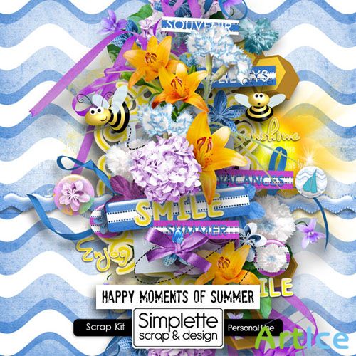 Scrap Set - Happy Moments of Summer PNG and JPG Files