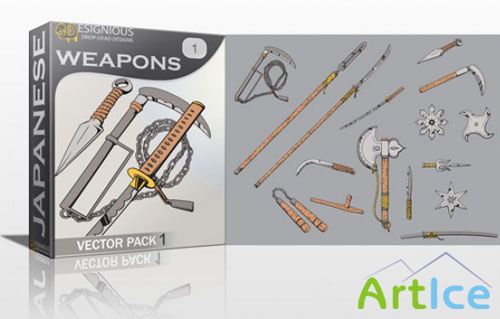 Weapons Photoshop Vector Pack 1