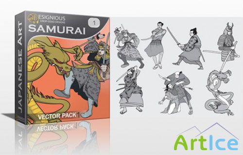 Samurai Photoshop Vector Pack 1