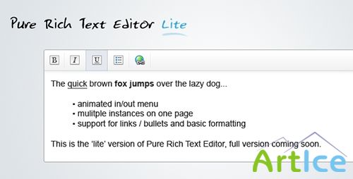 CodeCanyon - Pure Rich Text Editor Lite v1.0.1