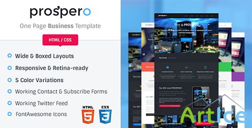 ThemeForest - Prospero | One Page Business Template - RIP
