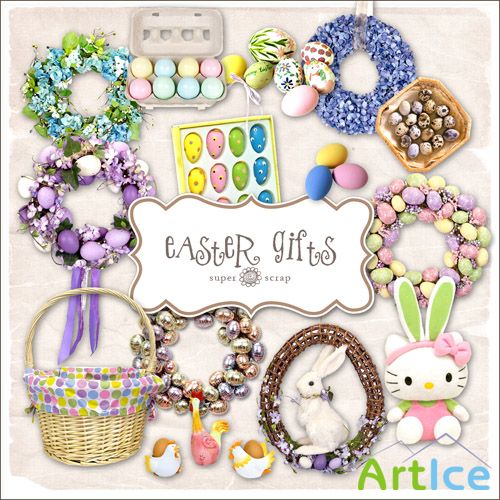Scrap Set - Easter Gifts PNG Files