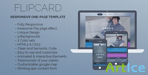 ThemeForest - FlipCard - Responsive One-page Template - RIP