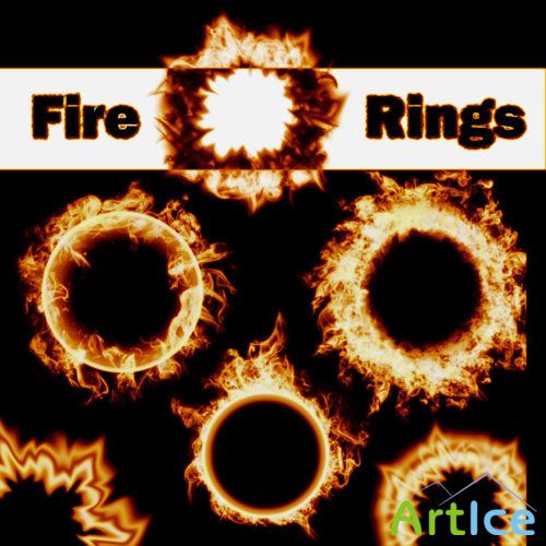 6 Fire Ring Photoshop Brushes