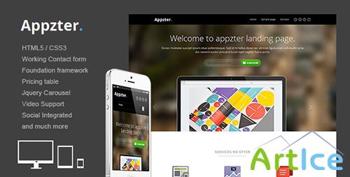 ThemeForest - Appzter - Responsive multipurpose landing page - RIP