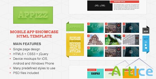 ThemeForest - Appizz - Mobile App Showcase HTML Template - RIP