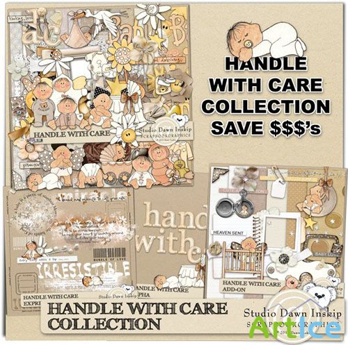 Scrap Set - Handle With Care Collection PNG and JPG Files