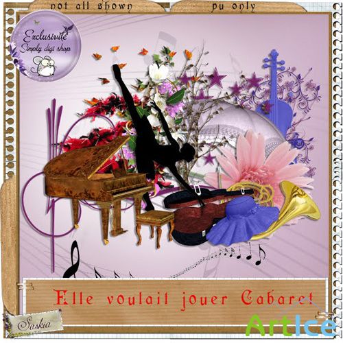Scrap Set - Elle Voulait Jouer Cabaret PNG and JPG Files