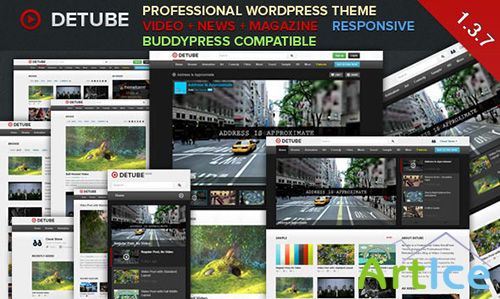 ThemeForest - deTube v1.3.7 - Professional Video WordPress Theme