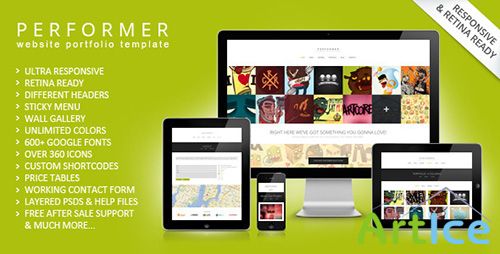 ThemeForest - Performer - Minimalistic Portfolio Web Template - RIP