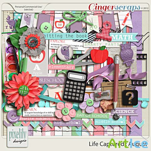 Scrap Set - Life Captured August PNG and JPG Files