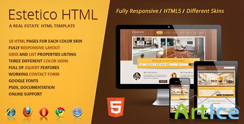 ThemeForest - Estetico - Real Estate HTML Template - RIP