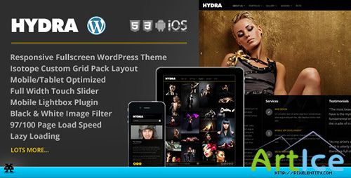 ThemeForest - Hydra v1.0.2 - Fullscreen Portfolio Grid WordPress Theme