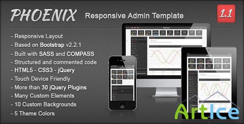 ThemeForest - Phoenix v1.1 - Responsive Admin Template - FULL