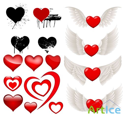Love Hearts Vector Set