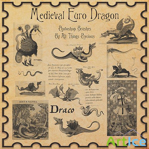 ABR Brushes - Medieval Euro Dragon