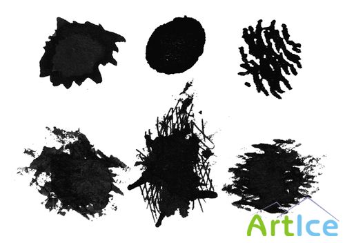 ABR Brushes - Ink (6 .ABR Files)
