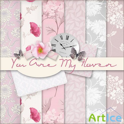 Scrap Set - You Are My Flower PNG and JPG FIles