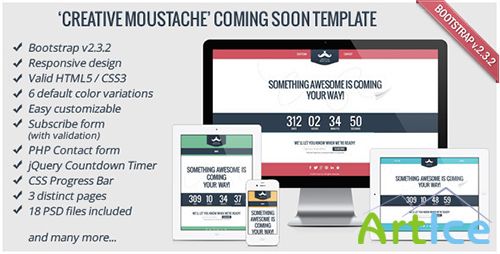 ThemeForest - Creative Moustache Coming Soon Template - RIP