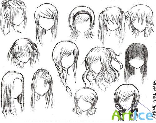 ABR Brushes - Manga Hair