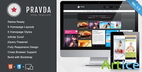 ThemeForest - Pravda - Responsive Retina HTML Template - RIP