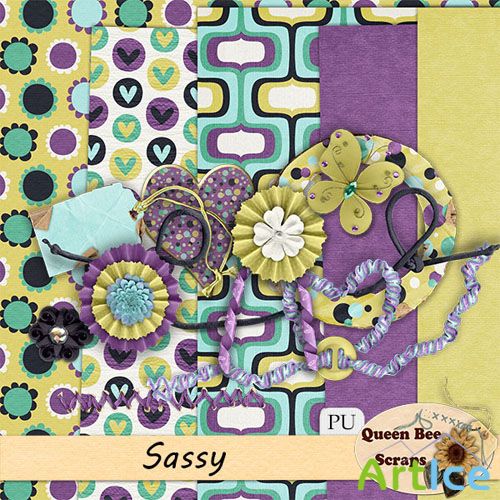 Scrap Set - Sassy PNG and JPG Files