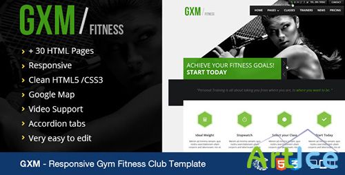 ThemeForest - GXM-Responsive Gym Fitness Club HTML Template - RIP