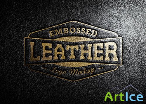 PSD Source - Leather Stamping Logo MockUp