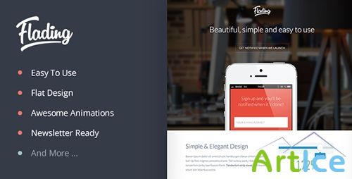ThemeForest - Flading - An Easy To Use Responsive Landing Page - RIP