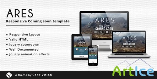 ThemeForest - Ares - Coming Soon Template - RIP