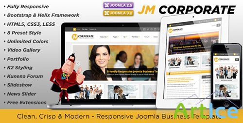 ThemeForest - JM Corporate, Responsive Joomla Business Template