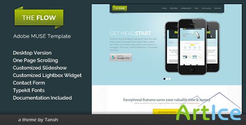 ThemeForest - The Flow One Page Muse Template - RIP