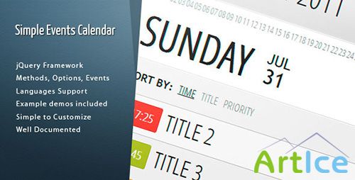 CodeCanyon - Simple Events Calendar JS v1.0
