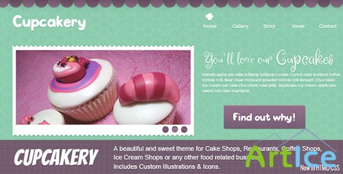 ThemeForest - Cupcakery HTML v2.1 - Site Template - FULL